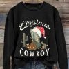 Christmas Cowboy Boot Sweatshirt