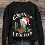 Christmas Cowboy Boot Sweatshirt