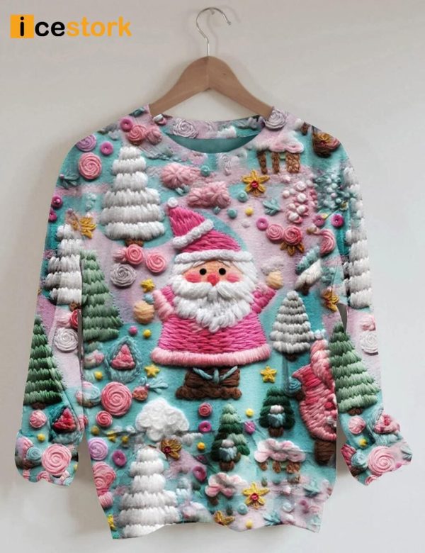 Christmas Tree Santa Sweatshirt