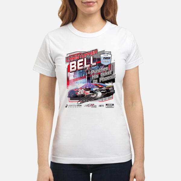 Christopher Bell 2023 4EVER 400 Presented Punches his ticket to Phoenix shirt