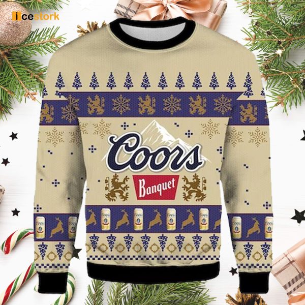 Coors Banquet Beer Christmas Ugly Sweater