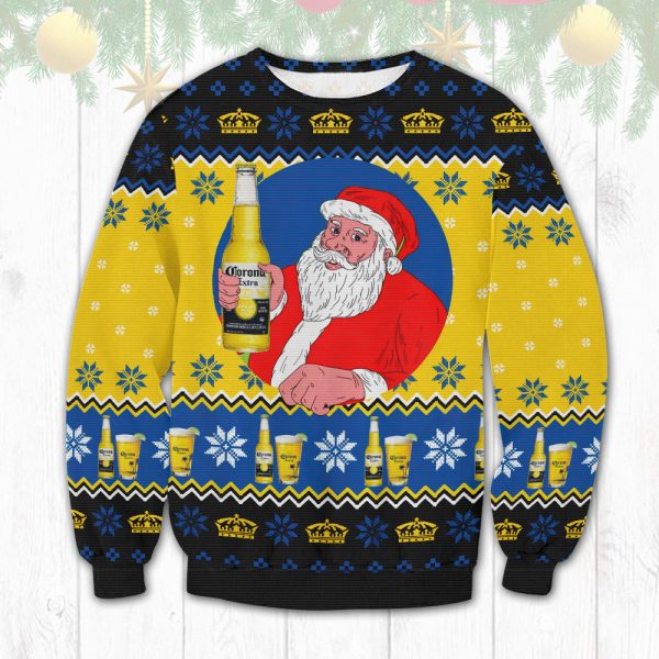 Corona Extra Santa Ugly Christmas Sweater