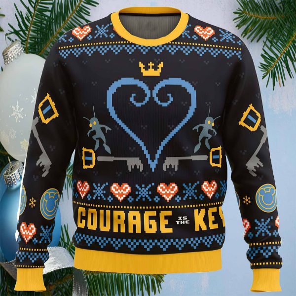 Courage Is The Key Kingdom Hearts Ugly Christmas Sweater