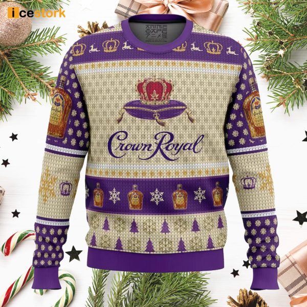 Crown Royal Whiskey Ugly Christmas Sweater