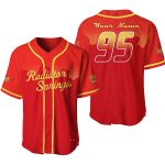 Custom Radiator Springs Cars Lightning McQueen Baseball Jersey