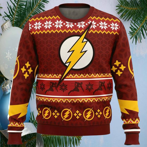 Fast Christmas The Flash Dc Comics Ugly Christmas Sweater