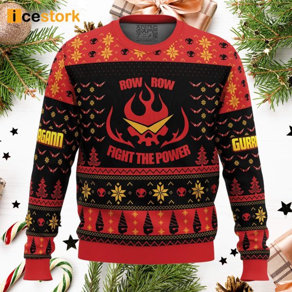 Fight The Power Tengen Toppa Gurren Lagann Ugly Christmas Sweater