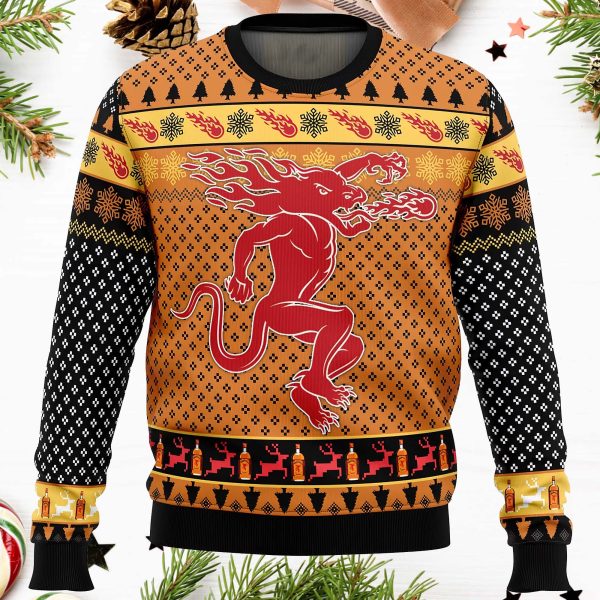 Fireball Cinnamon Whisky Ugly Christmas Sweater