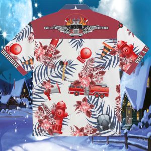 Firefighter Tropical Hawaiian Shirt1