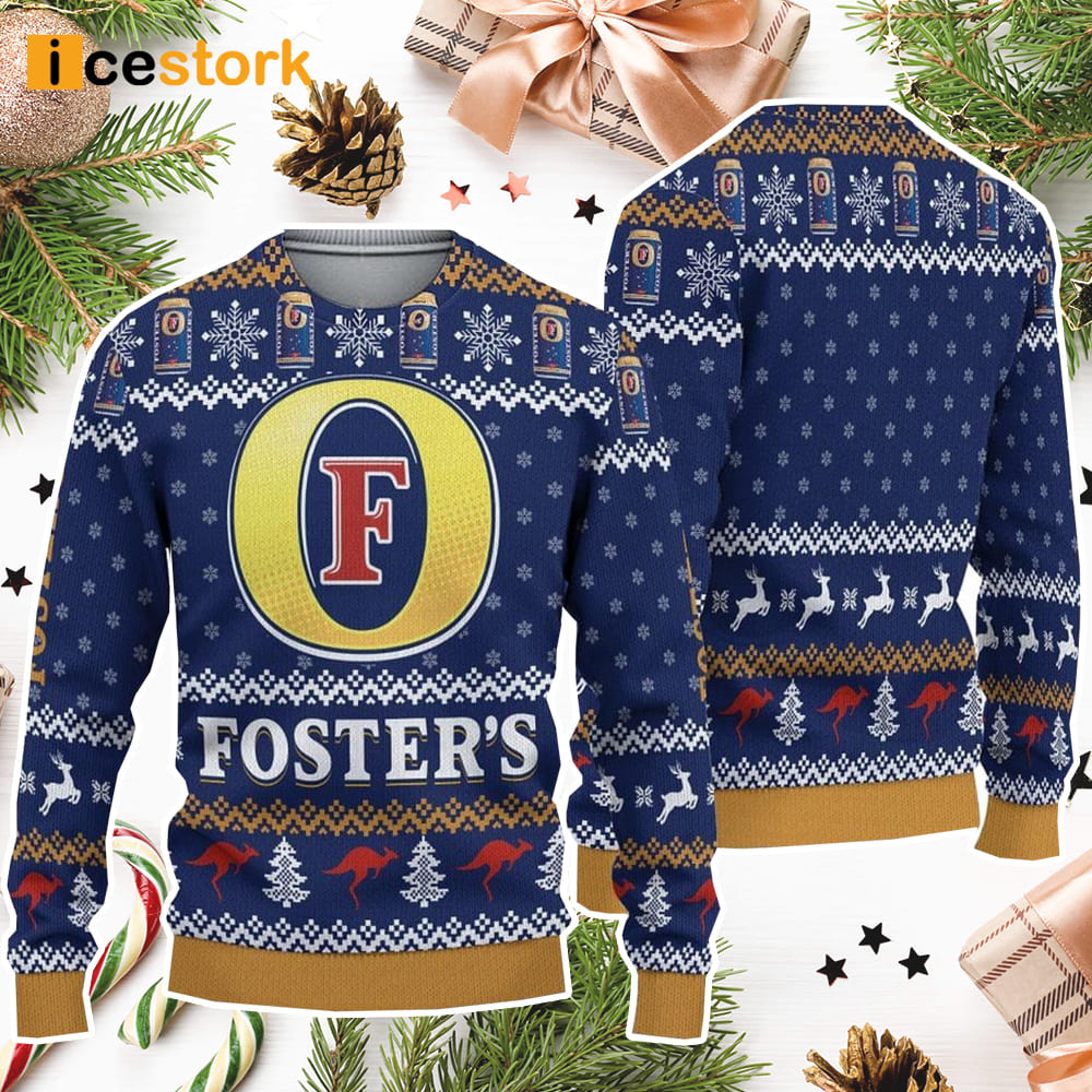 Fosters Beer Ugly Christmas Sweater - Icestork