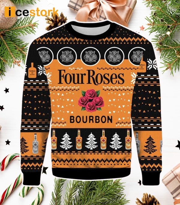 Four Roses Bourbon Ugly Christmas Sweater