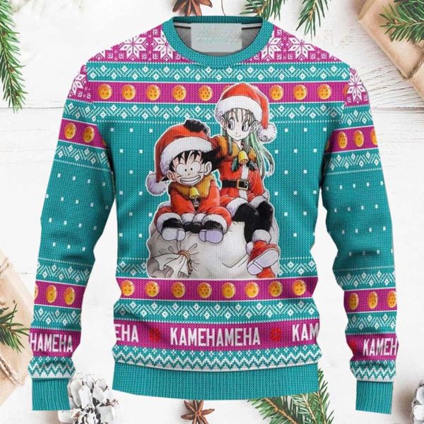 Goku X Bulma Dragon Ball Anime Christmas Sweater