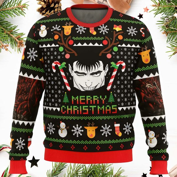 Guts Santa Claus Berzerk Ugly Christmas Sweater