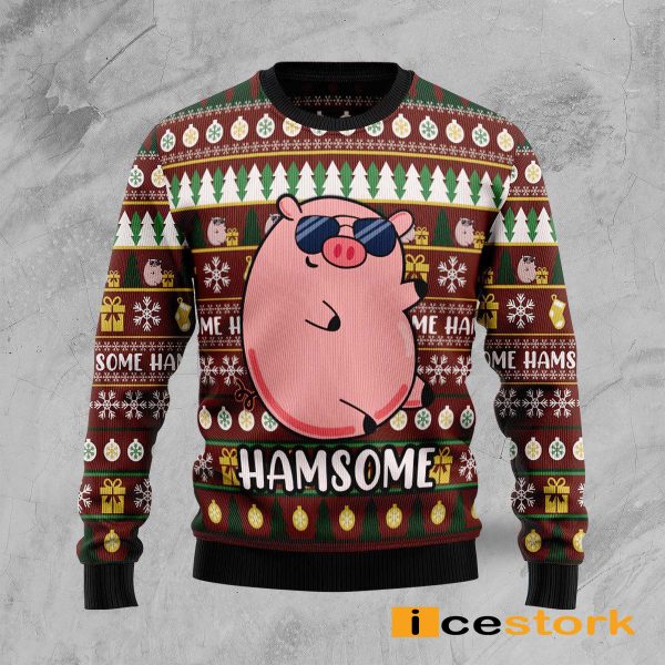 Hamsome Cute Pig Ugly Christmas Sweater