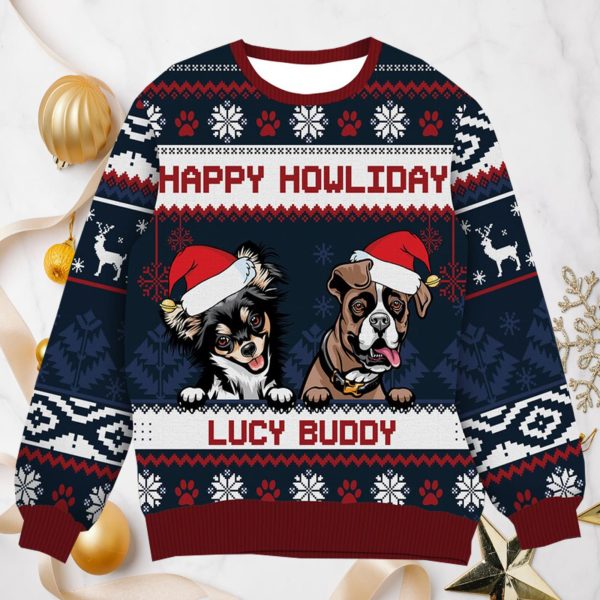 Happy Howliday Lucy Buddy Ugly Christmas Sweater
