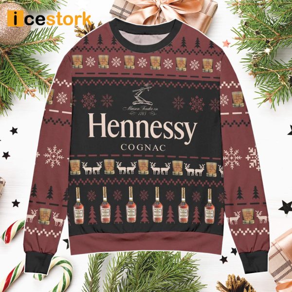 Hennessy Cognac Ugly Christmas Sweater