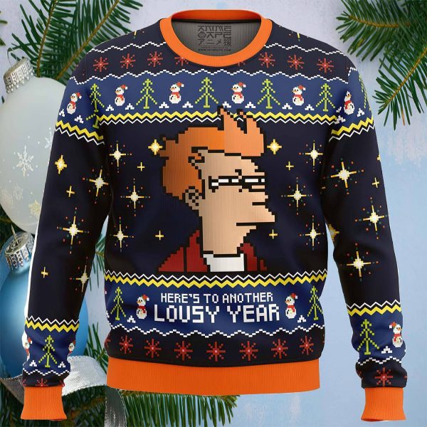 Heres To Another Lousy Year Ugly Christmas Sweater