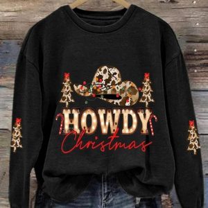 Howdy Christmas Printed Sweatshirt