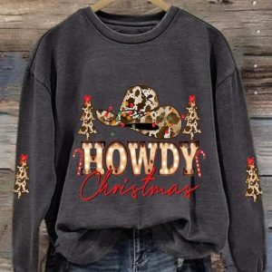 Howdy Christmas Printed Sweatshirt