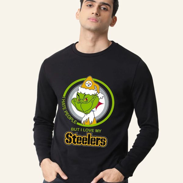 I Hate People But I Love My Steeler Grinch Shirt
