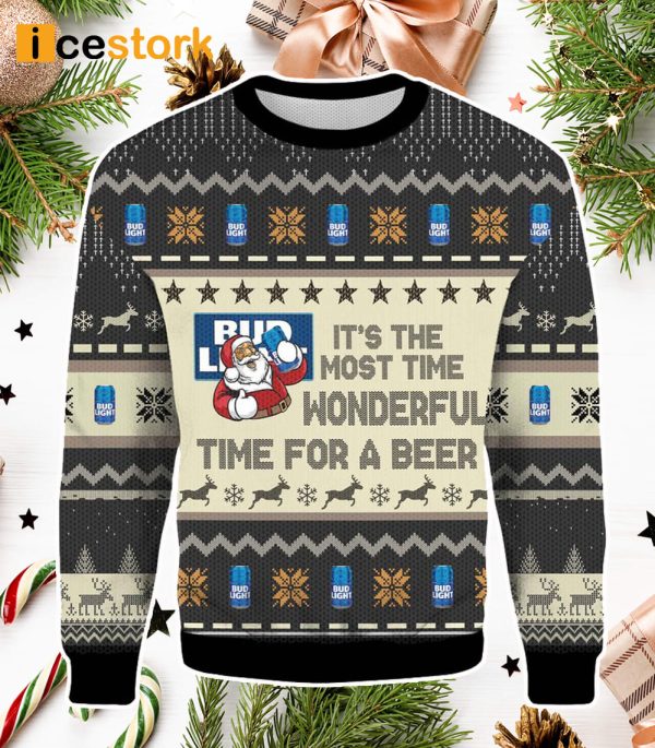 It’s The Most The Wonderful Time For A Beer Ugly Christmas Sweater