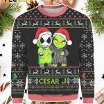 Jack Skellington And Grinch 2023 Ugly Christmas Sweater