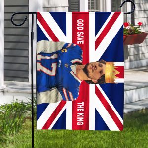 Josh Allen Buffalo Bills God Save The King Flag