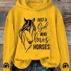 Just A Girl Who Loves Horses Print Hoodie