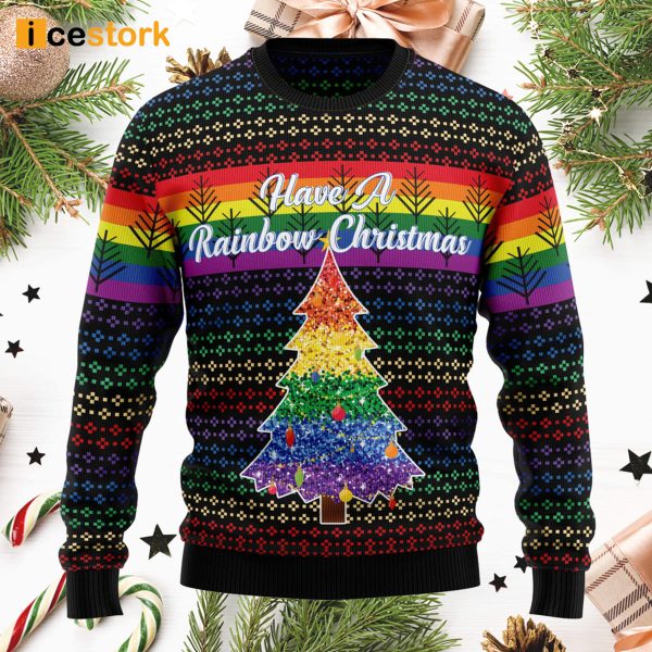 LGBT Rainbow Ugly Christmas Sweater