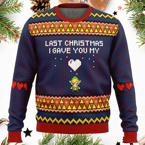 Last Christmas I Gave You My Heart Zelda Ugly Christmas Sweater