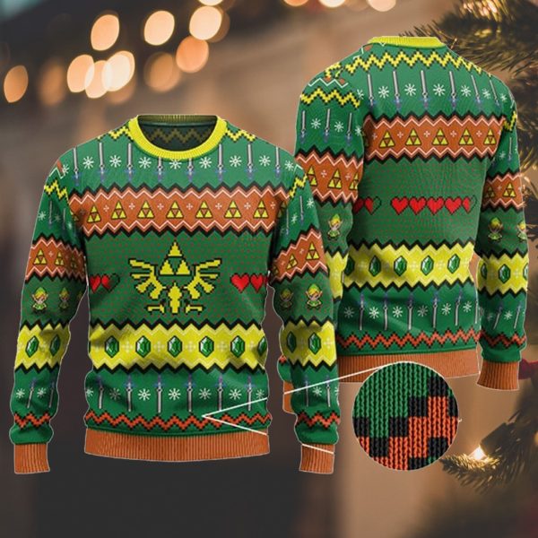 Legend Of Zelda Triforce Ugly Christmas Sweater