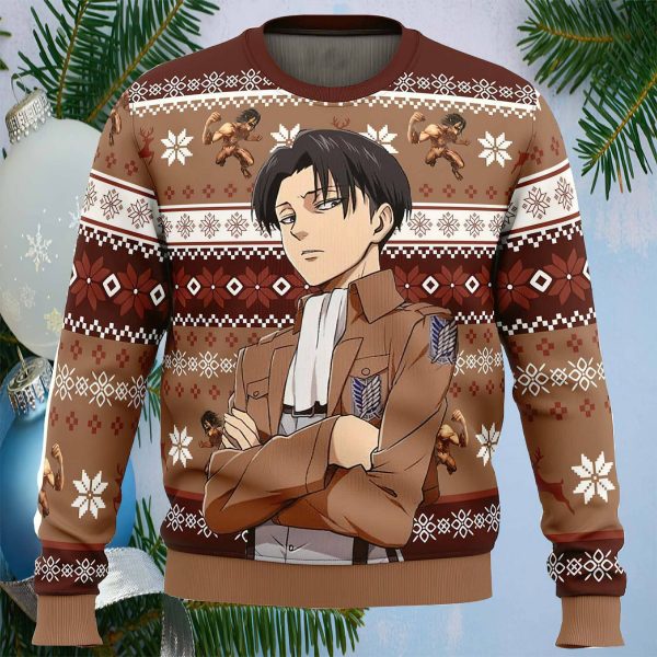 Levi Ackerman Attack On Titan Ugly Christmas Sweater