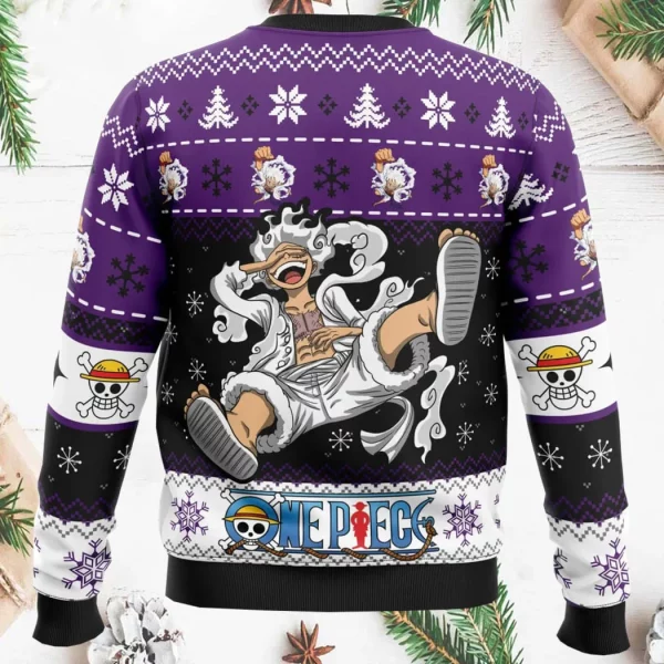 Luffy Gear 5 Sun God Nika One Piece Ugly Christmas Sweater