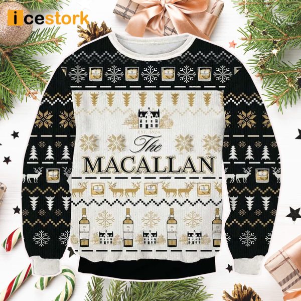 Macallan House 1824 Whiskey Ugly Christmas Sweater