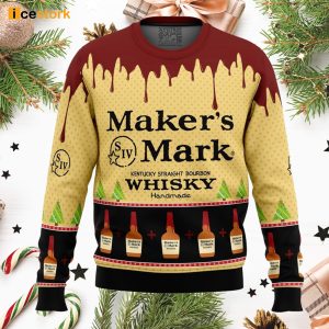 Maker's Mark Whisky Ugly Christmas Sweater