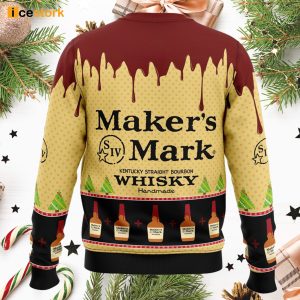 Maker's Mark Whisky Ugly Christmas Sweater