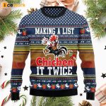 Making A List Chicken It Twice Sweater