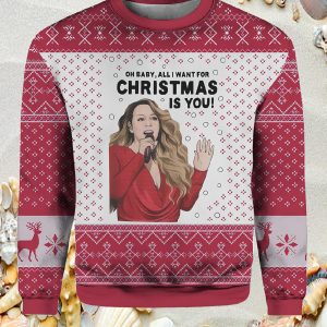 Mariah Carey All I Want For Christmas is You Ugly Sweater