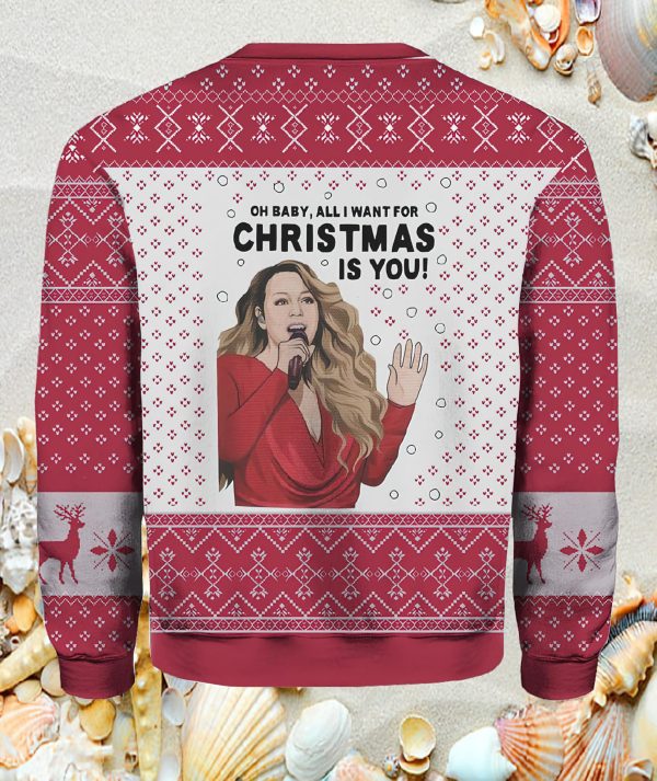 Mariah Carey All I Want For Christmas is You Ugly Sweater