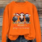 Merry Horsemas Printed Sweatshirt