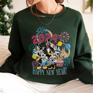 Mickey and Friends Happy New Year Fireworks 2024 Shirt