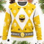 Mighty Morphin Power Rangers Yellow Ugly Christmas Sweater