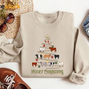 Mooey Christmas Cow Crewneck Sweatshirt