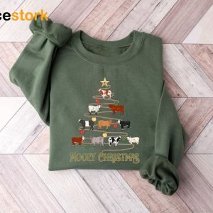 Mooey Christmas Cow Crewneck Sweatshirt