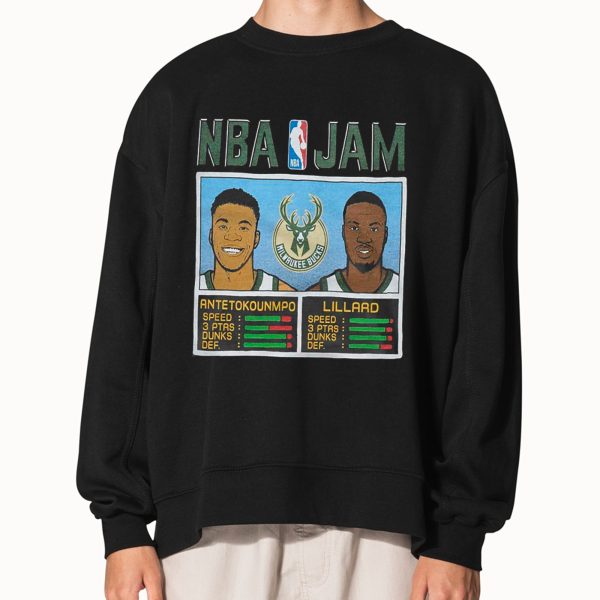 NBA Jam Bucks Antetokounmpo And Lillard Shirt