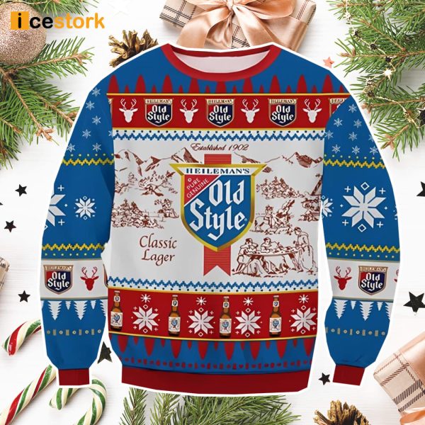 Old Style Beer Ugly Christmas Sweater