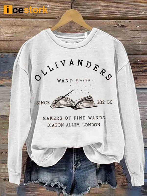 Ollivanders Wand Shop Wizard Book Shop Sweatshirt