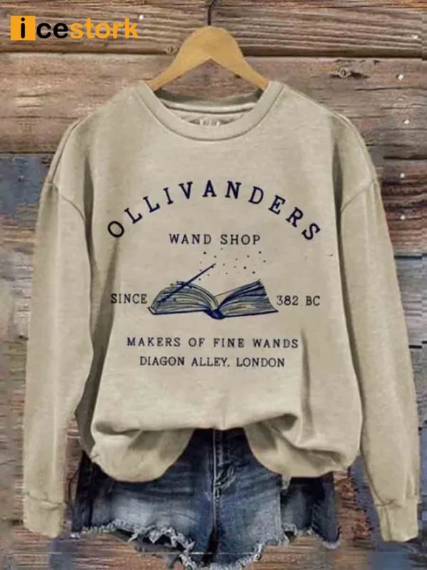 Ollivanders Wand Shop Wizard Book Shop Sweatshirt