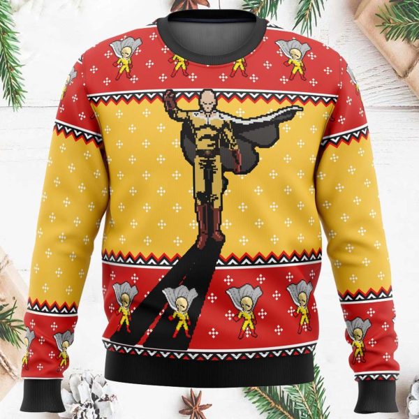 One Punch Man Saitama Shadow Ugly Christmas Sweater