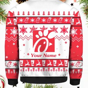 Personalized Name Chick Fil A Ugly Christmas Sweater1